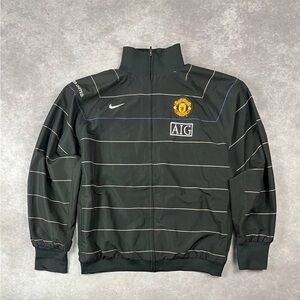 [113] Vintage Nike Manchester United Track jacket striped black XXL Size